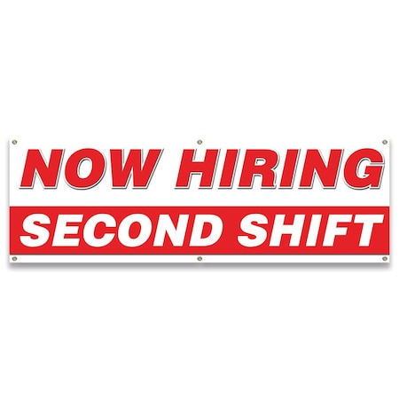 Signmission Now Hiring Second Shift Banner Apply Inside Accepting Application Single Sided B-72-30304